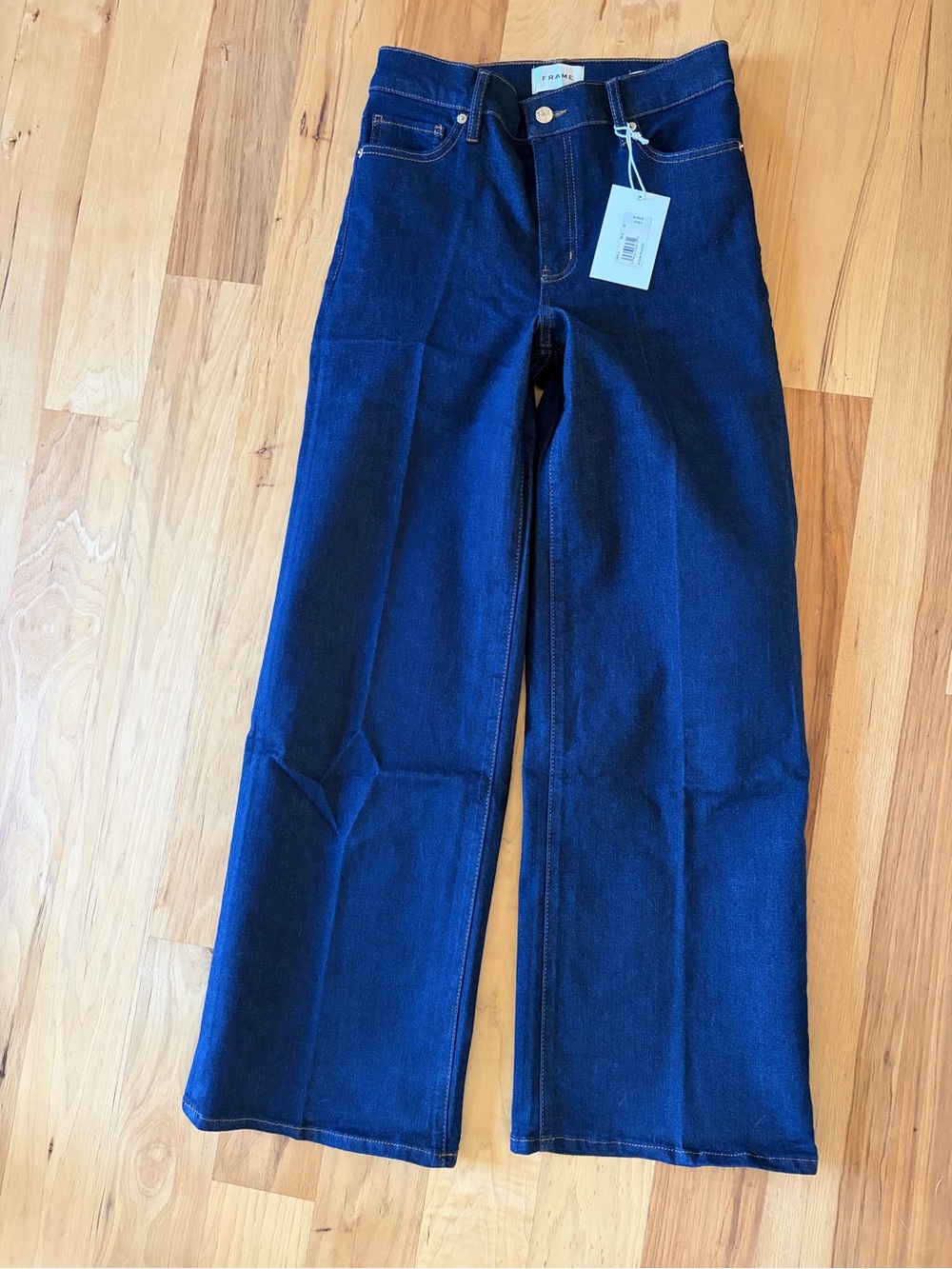 Frame Denim Indigo Wide-Leg Women's Jeans